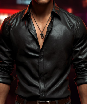 leather shirt