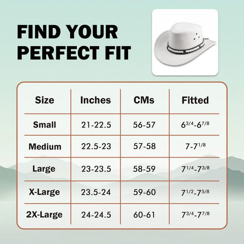 White Genuine Leather Cowboy Hat | Braided Western Band & Chin Strap