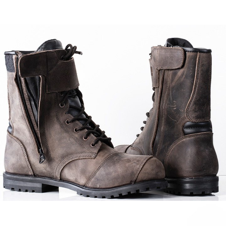 Vintage Brown Motorcycle Touring Boots – Classic Style with Modern Riding Protection