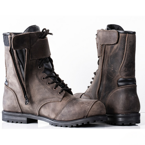 Vintage Brown Motorcycle Touring Boots – Classic Style with Modern Riding Protection