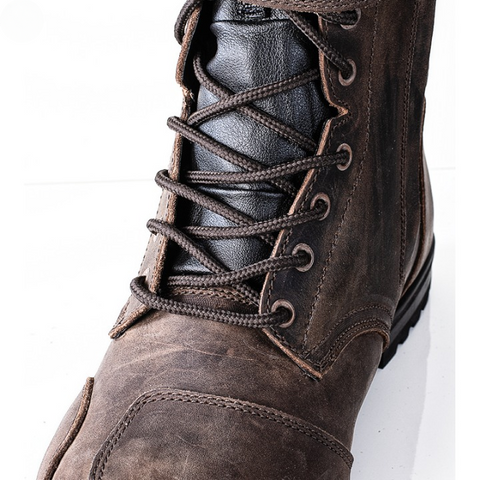 Vintage Brown Motorcycle Touring Boots – Classic Style with Modern Riding Protection