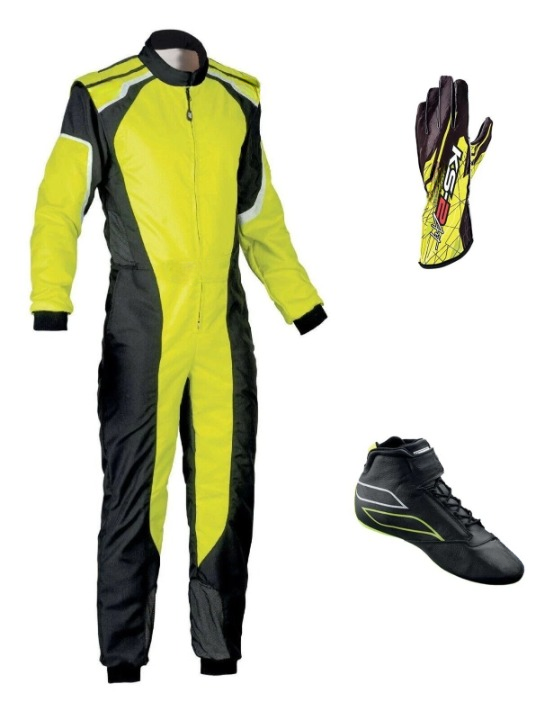 Go Kart Racing Suit Complete Kart Kit Digital Printed Level2 Kart Shoes & Gloves