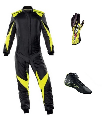 Go Kart Racing Suit Complete Kart Kit Digital Printed Level2 Kart Shoes & Gloves