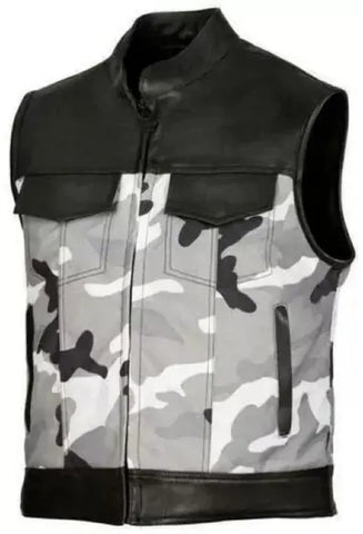 Black Leather Vest | Handmade Biker cow leather Vest For Men / special gift for someone special person .