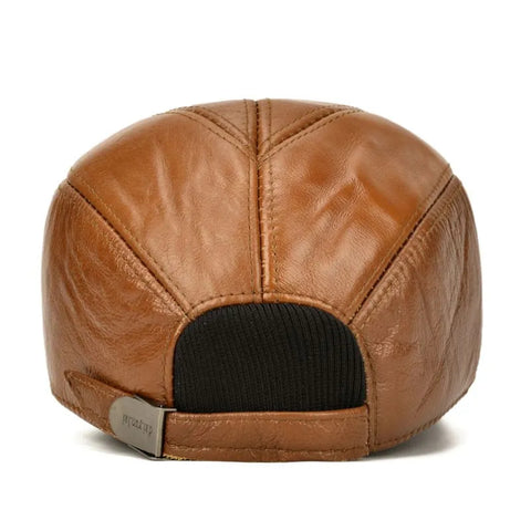 Real Genuine Leather Cap – Premium Unisex Leather Hat for Casual & Streetwear Style
