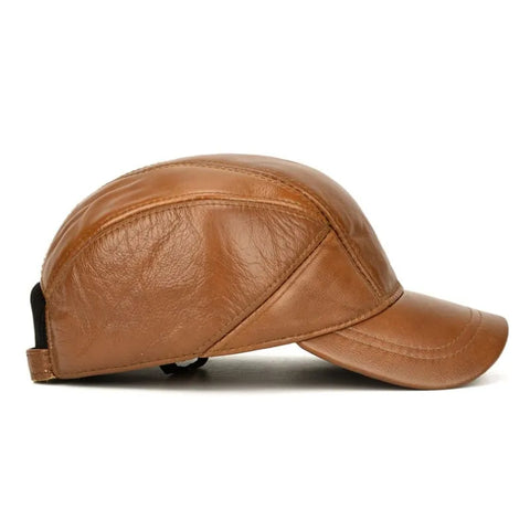 Real Genuine Leather Cap – Premium Unisex Leather Hat for Casual & Streetwear Style