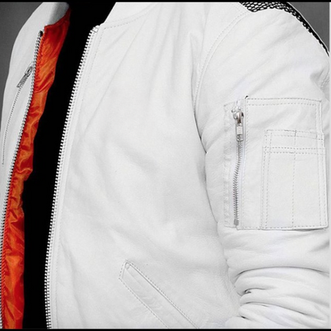 Urban White Street Bomber Jacket – Modern Minimalist Style for Everyday Wear