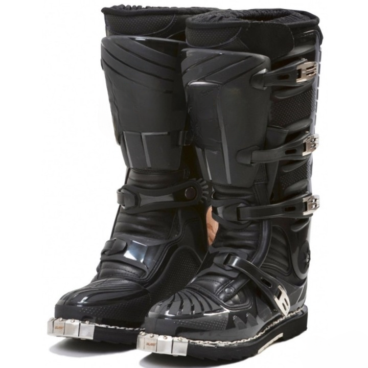 Force Black Motorcycle Racing and Off-Road Boots – Heavy-Duty Protective Riding Footwear