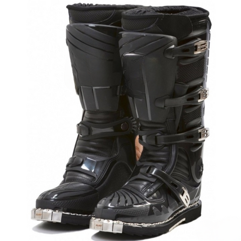 Force Black Motorcycle Racing and Off-Road Boots – Heavy-Duty Protective Riding Footwear