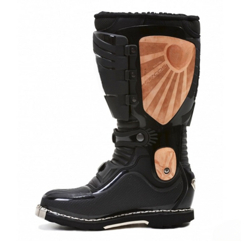 Force Black Motorcycle Racing and Off-Road Boots – Heavy-Duty Protective Riding Footwear