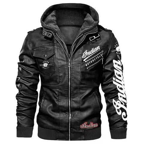 Men's Indian Motorcycle Replica Biker Riding Jacket | Premium Real Cowhide Leather | Stylish & Durable, Perfect for Riders, Outdoor and Casual Wear