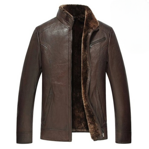 Saint Classic Pilot Jacket – Premium Brown Shearling Leather Coat