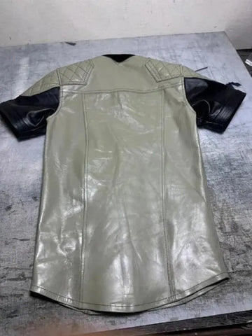 Men's Genuine Leather Shirt- Biker Leather shirt | Classic Design, Perfect for Casual & Biker Style