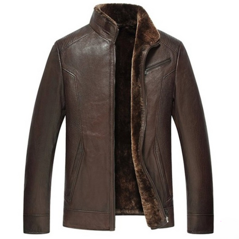 Saint Classic Pilot Jacket – Premium Brown Shearling Leather Coat