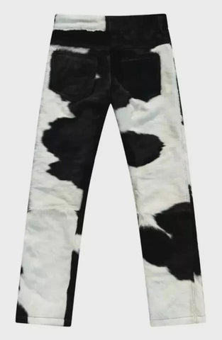 Genuine Cowhide Leather Pants for Men – Natural Hair-On Western Style Trousers Made from Real Cow Skin – Unique Handmade Statement Piece PRIMEleatheritems 4.5 out of 5 stars