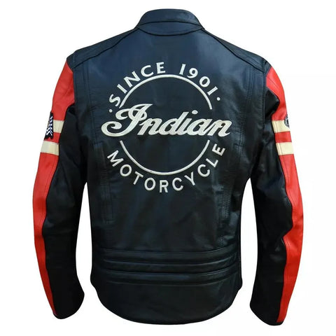 Indian Motorcycle Replica Leather Jacket -Men's Black Leather jacket Genuine Leather Jacket Is a Perfect Gift for Any Special Person