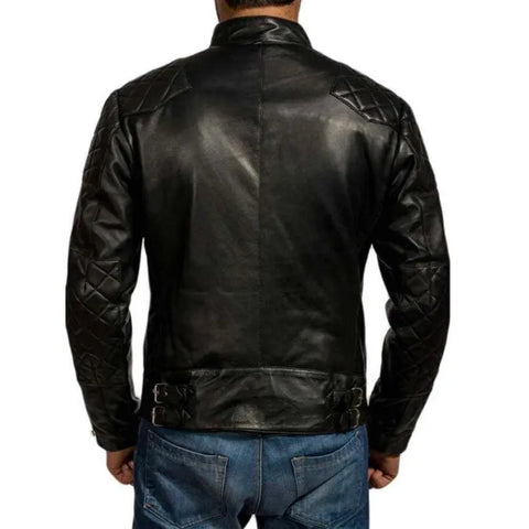Men’s Genuine Leather Jacket – Cowhide Leather Jacket , Custom Fit Available