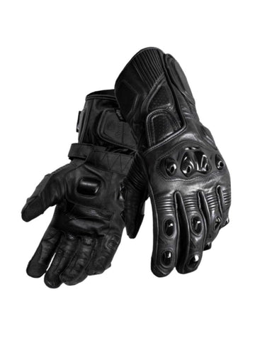 Premium Long Cuff Motorcycle Gloves with Kangaroo Leather and Advanced Protection