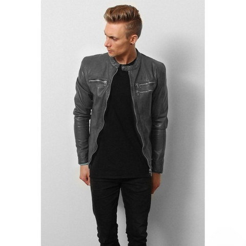 Beast Greytone Leather Jacket – Bold Modern Rider Style with Premium Finish