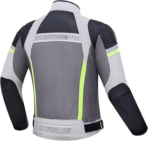 Men’s Summer Motorcycle Jacket – Breathable Mesh Motorbike Riding Jacket, Lightweight Protective Biker Gear for Hot Weather