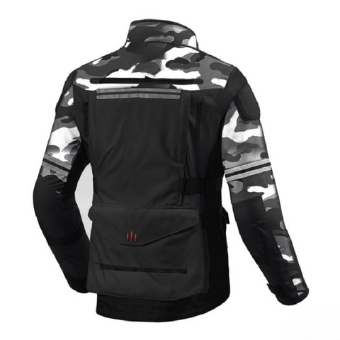 Cambo White Motorcycle Touring Textile Jacket – All-Season, Armored & Breathable Riding Gear for Men