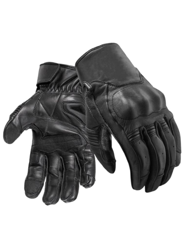 Black Motorcycle Leather Gloves – Lightweight Summer Riding Gear