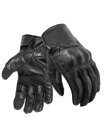 Black Motorcycle Leather Gloves – Lightweight Summer Riding Gear