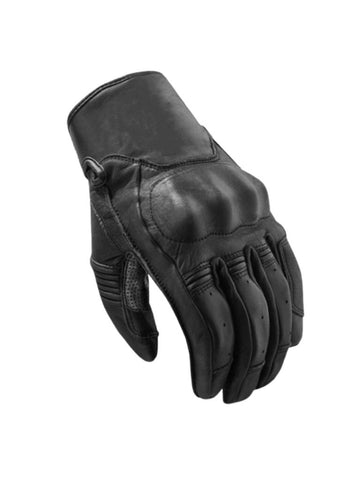Black Motorcycle Leather Gloves – Lightweight Summer Riding Gear