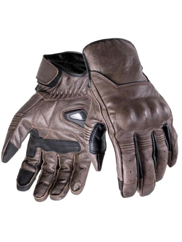 Horse Brown Motorcycle Leather Gloves – Premium Summer Riding Gloves for Men & Women