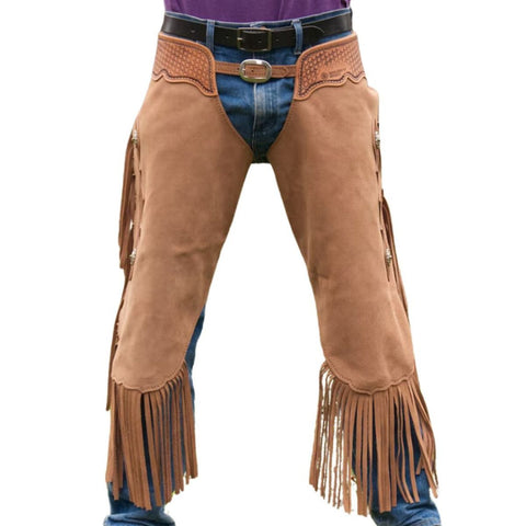 Premium Western Cowboy Chaps – Genuine Suede Leather Rodeo & Horse Riding Leg Protection