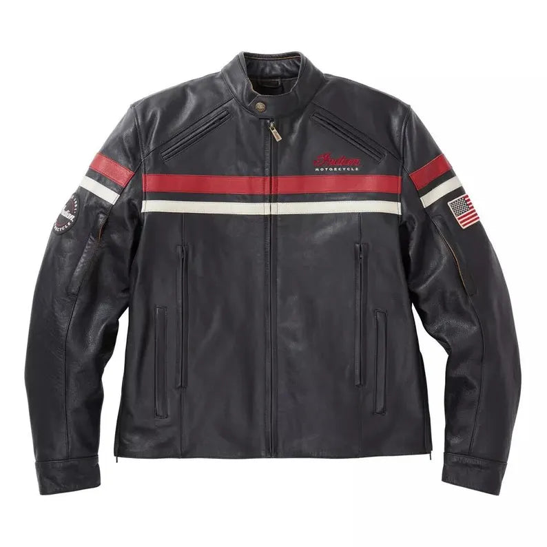 Indian Motorcycle Replica Leather Jacket -Men's Black Leather jacket Genuine Leather Jacket Is a Perfect Gift for Any Special Person