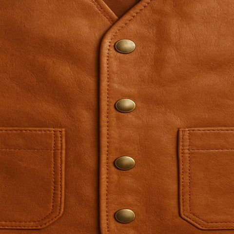 Men’s Cowboy Leather Vest – Classic Western Waistcoat | Country & Rodeo Style