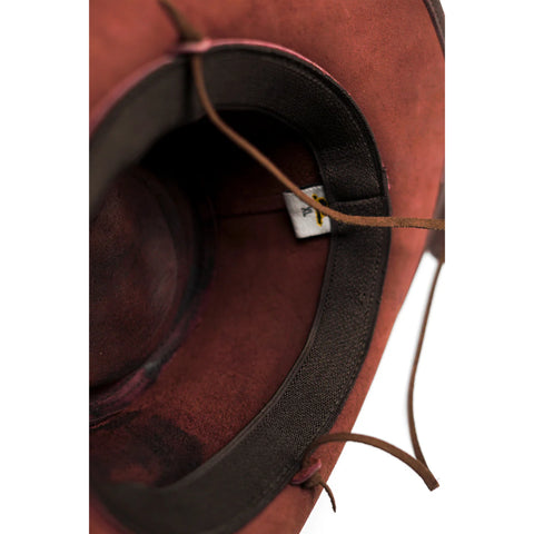 Men’s Genuine Leather Cowboy Hat – Western Style Outback Hat for Riding, Festivals & Outdoor Wear