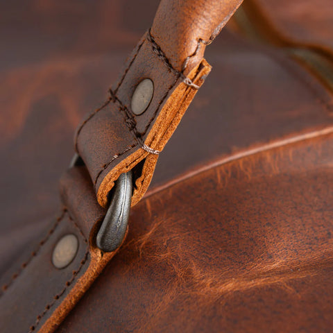 Trending Men's Brown Leather Duffle Bag | Vintage Weekender Holdall