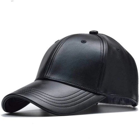 Black Leather Cap UK | Genuine Leather Hat for Men & Women
