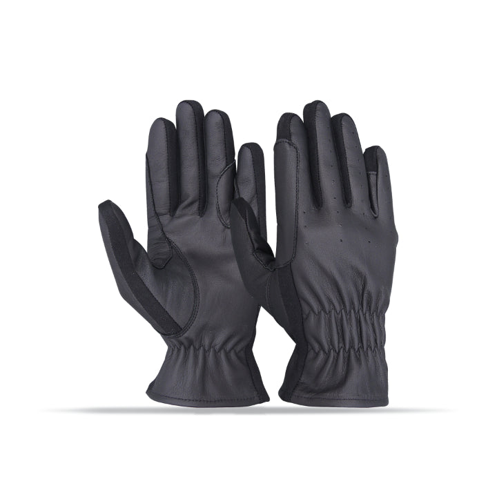 Black Leather Western Riding Gloves – Equestrian 