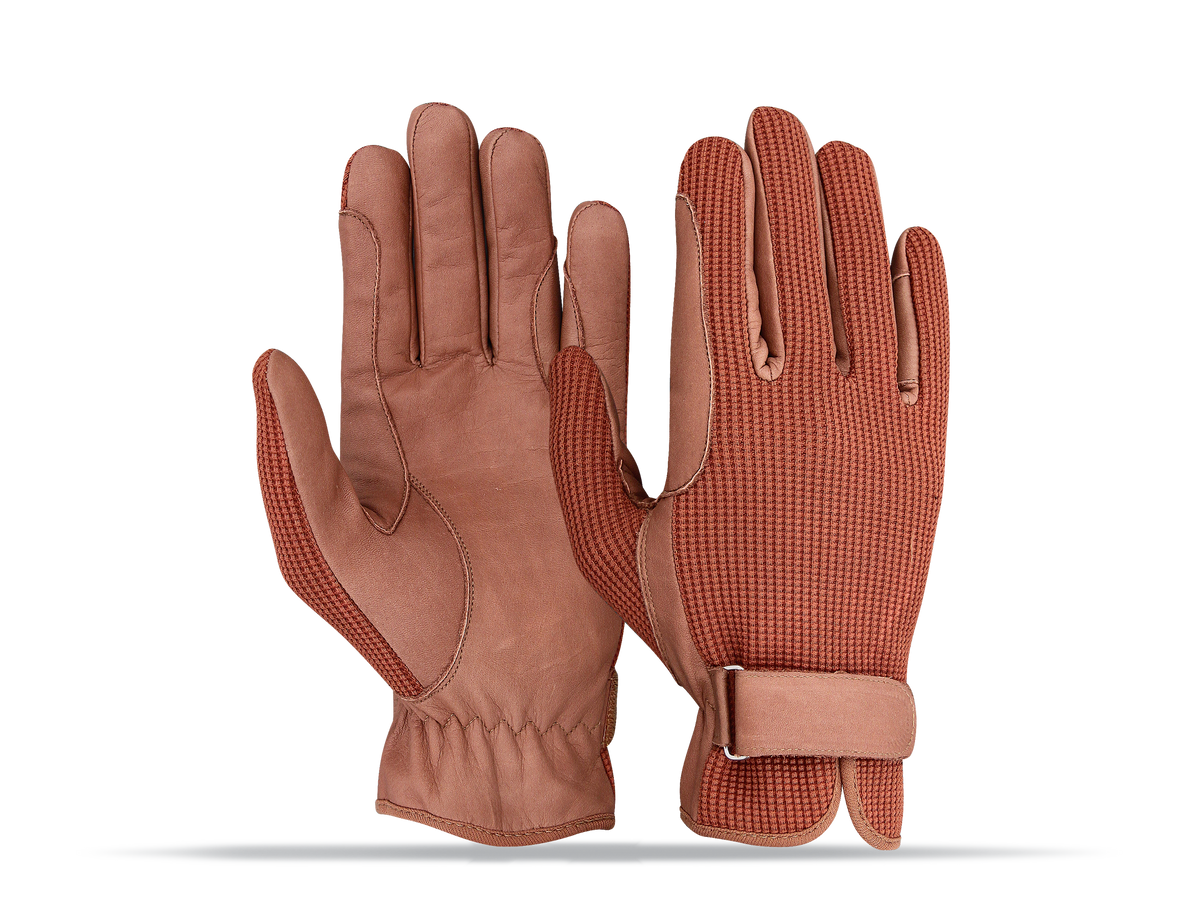 Brown Leather Horse Riding Gloves  | Premium Equestrian Gloves