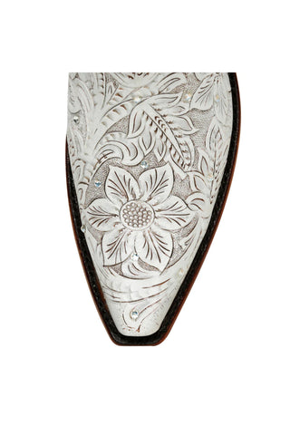 High Cowboy Embroidered Boots – Hand-Tooled Detail & Braided Piping