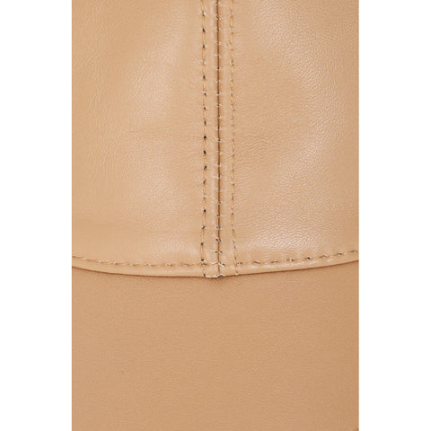 Premium Tan Genuine Leather Baseball Cap – Unisex Luxury Leather Hat for Casual & Streetwear Style