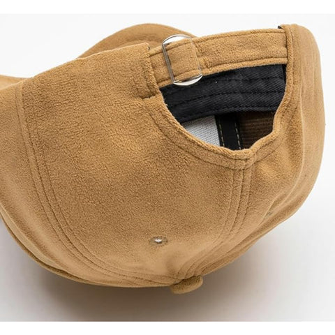 Unisex Tan Suede Baseball Cap – Handmade Premium Suede UK