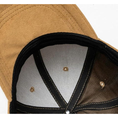 Unisex Tan Suede Baseball Cap – Handmade Premium Suede UK