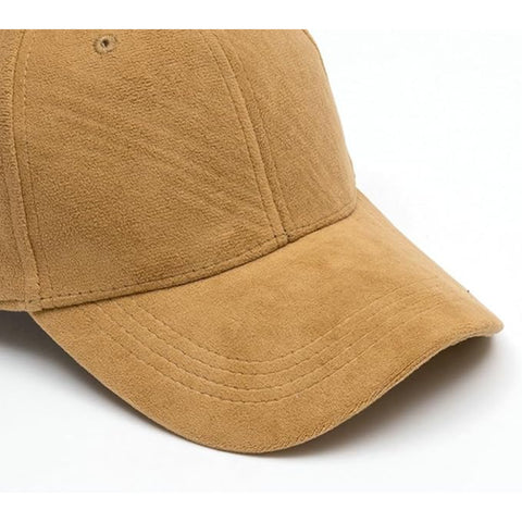 Unisex Tan Suede Baseball Cap – Handmade Premium Suede UK