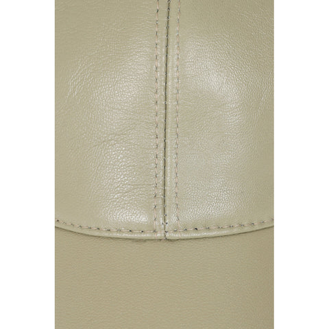 Premium Olive Genuine Leather Baseball Cap Adjustable Unisex Luxury Hat Durable Stylish
