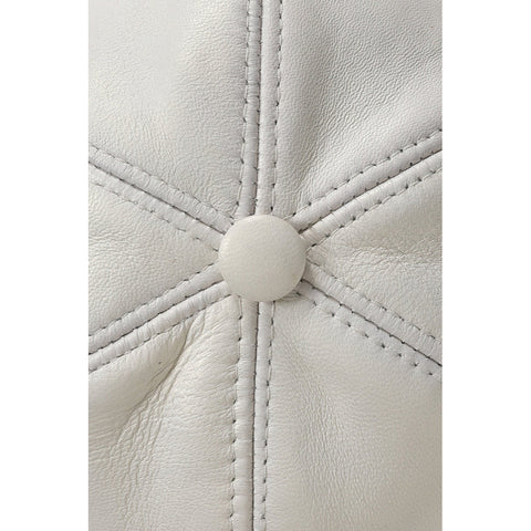 White Leather Baseball Cap – Stylish & Premium Headwear for Men and Women