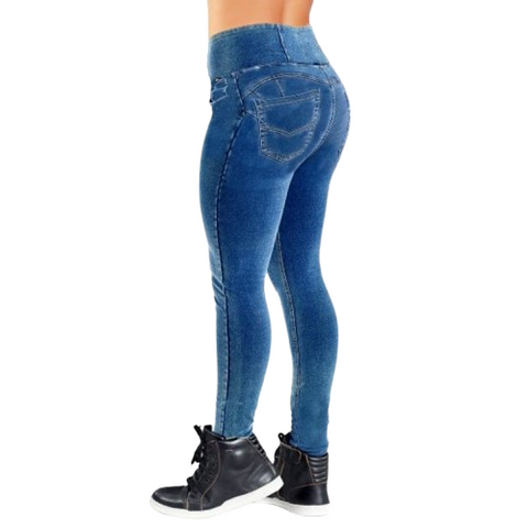 Lady Motorcycle Denim Leggings – Original Blue Protective Stretch Jeans for Women Riders