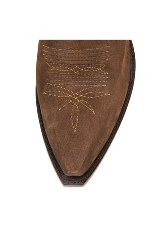 Hiegh Cowboy Boots – Water-Resistant Pig suede Foot with Tooled Upper