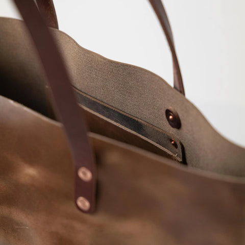 Handmade Brown Leather Tote Bag – Premium Everyday Shoulder Bag