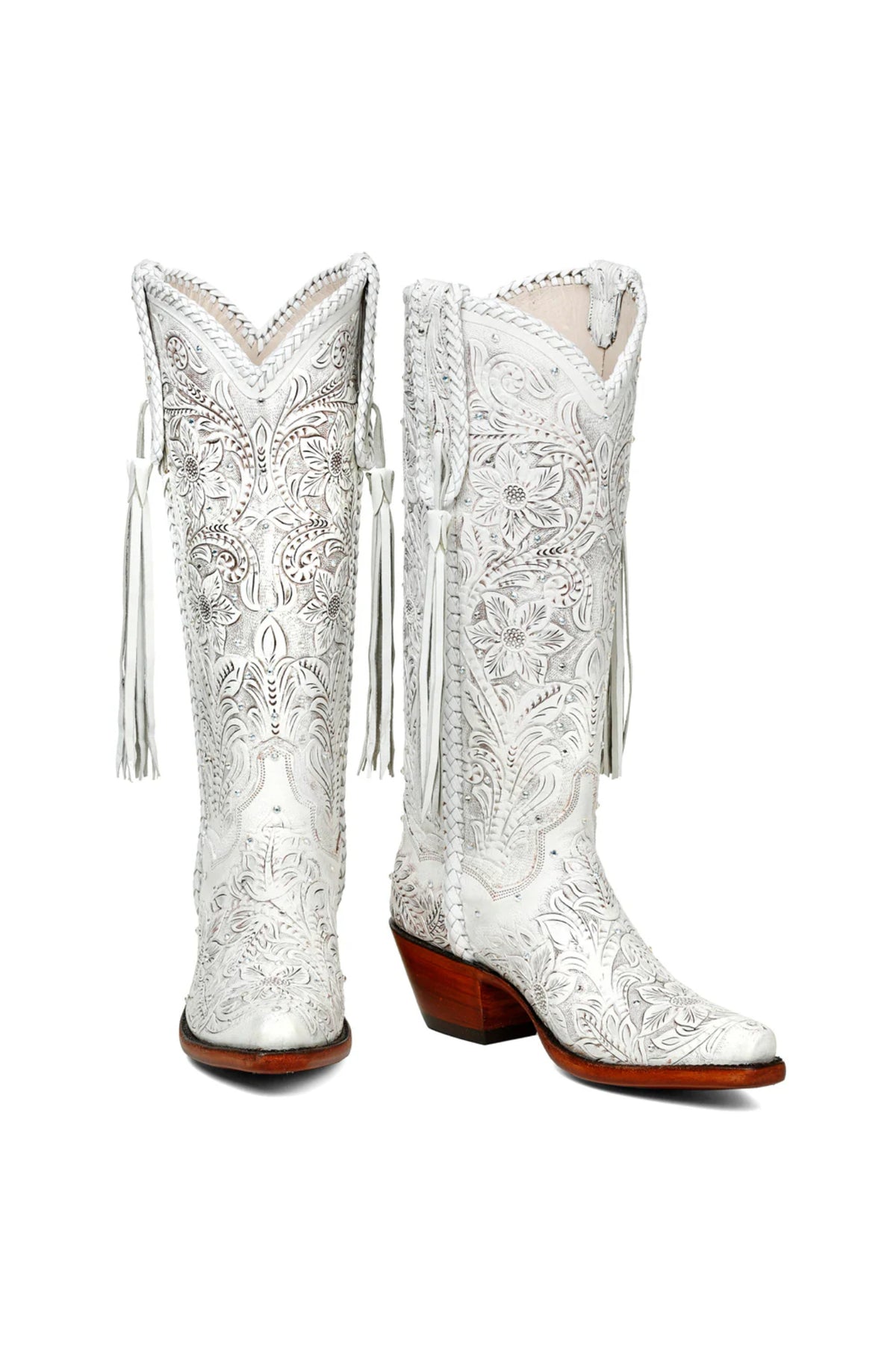 High Cowboy Embroidered Boots | Hand-Tooled Western Boots UK