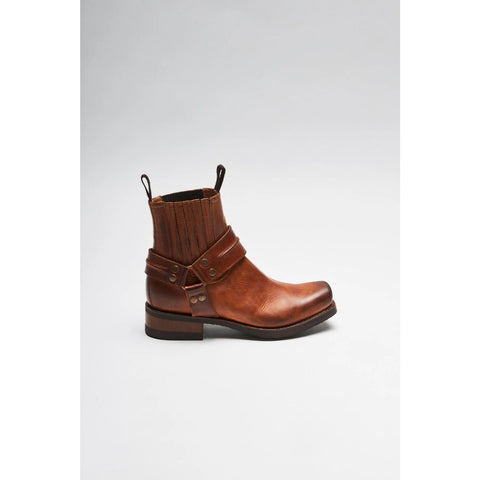 Men’s Cowboy Brown Leather Ankle Boots – Western Style Leather Boots