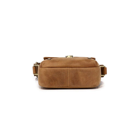 Leather Crossbody Bag – Compact Unisex Everyday Satchel